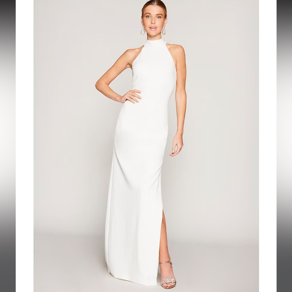 White Engagement Wedding Dress Belle Badgley Mischka Size 6